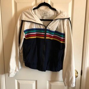 Forever 21 Rainbow Track Jacket L